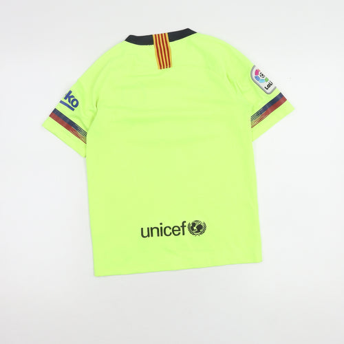 Nike Boys Green Football Jersey M Short Sleeve Athletic Tee