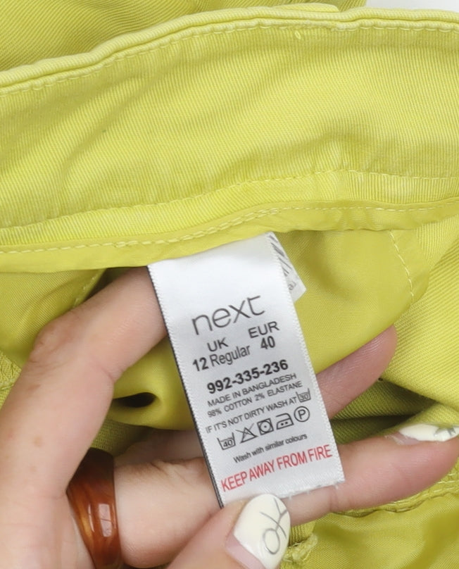 Next Women's Green Chino Trousers Size 12