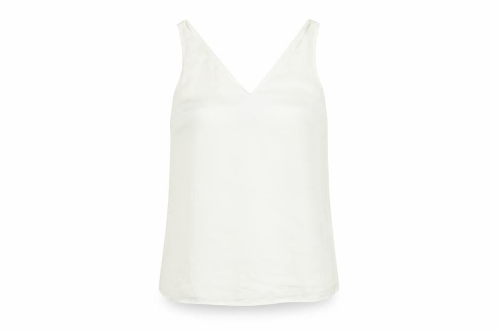 Front view of Wallis Women's White Camisole Tank Top UK 8