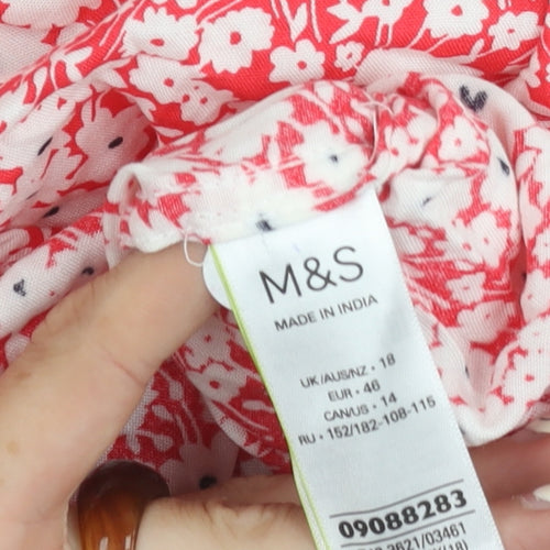 Marks and Spencer Women's Floral Blouse, Size 18, Viscose