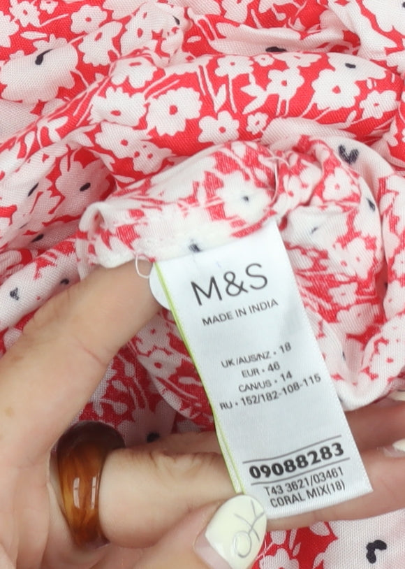 Marks and Spencer Women's Floral Blouse, Size 18, Viscose