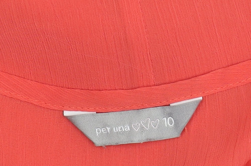 Per Una Women's Red Ruffle Tank Top Size 10