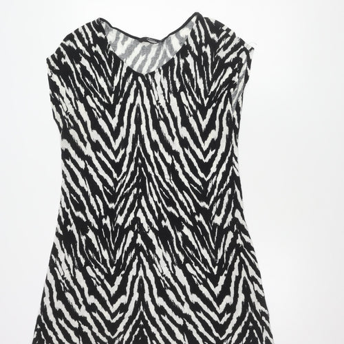 Bm Casual Women's Black Animal Print Top Size 10