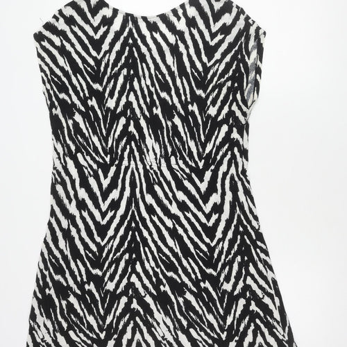 Bm Casual Women's Black Animal Print Top Size 10