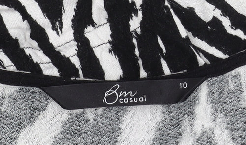 Bm Casual Women's Black Animal Print Top Size 10
