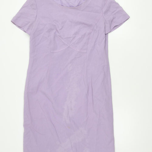 Jacques Vert Women's Purple Short Sleeve Dress, Size 12