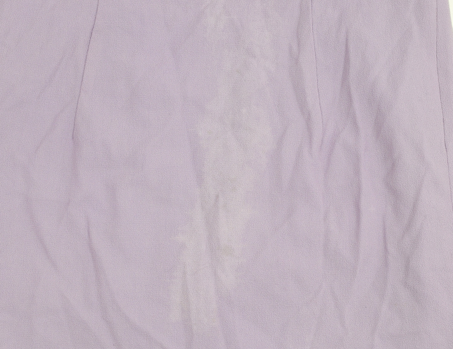 Jacques Vert Women's Purple Short Sleeve Dress, Size 12