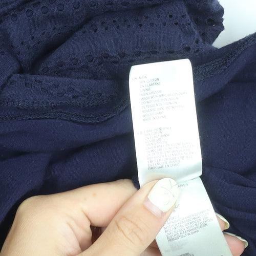 White Stuff Women’s Blue Sleeveless Knit Dress