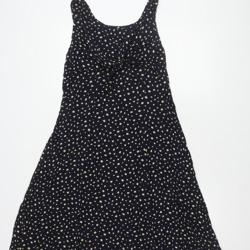Marks and Spencer A-Line Blue Polka Dot Dress, Size 16, Women