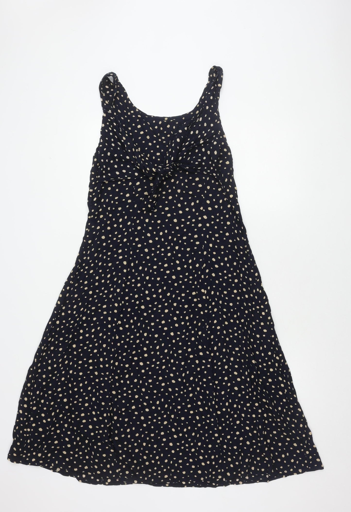 Marks and Spencer A-Line Blue Polka Dot Dress, Size 16, Women