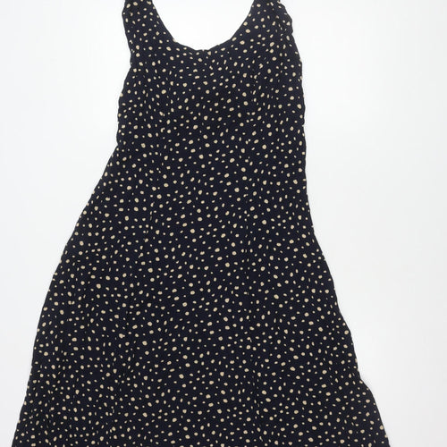 Marks and Spencer A-Line Blue Polka Dot Dress, Size 16, Women