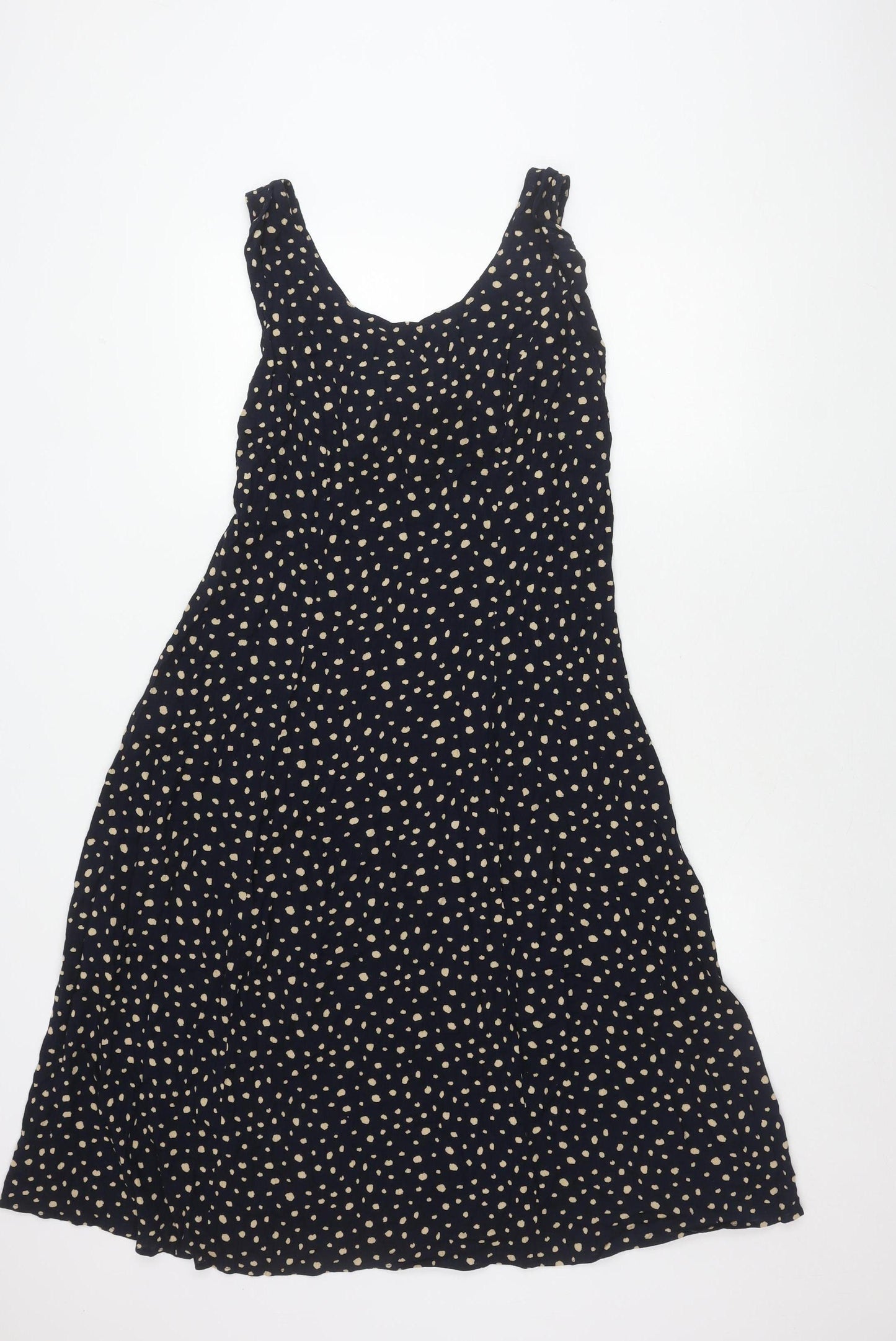 Marks and Spencer A-Line Blue Polka Dot Dress, Size 16, Women