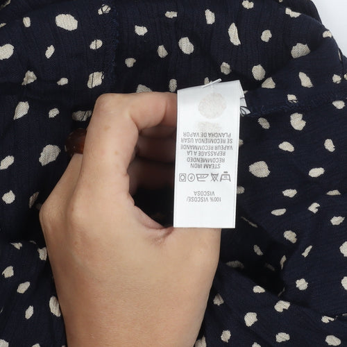 Marks and Spencer A-Line Blue Polka Dot Dress, Size 16, Women