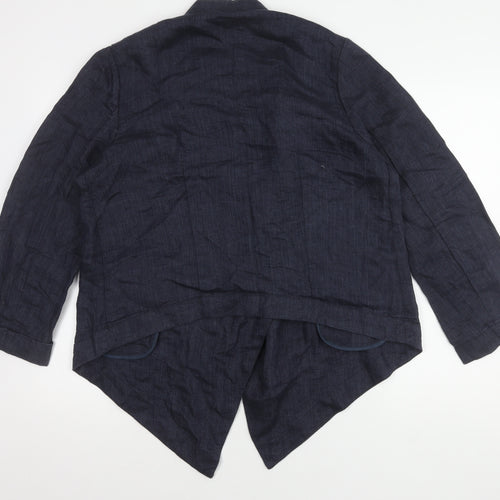 Coldwater Creek Women's Blue Linen Blazer, Size M