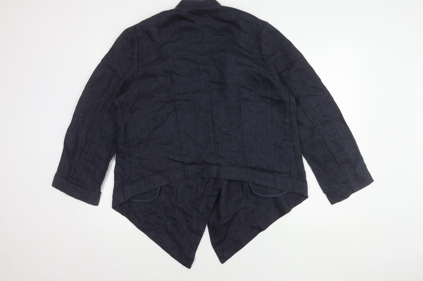 Coldwater Creek Women's Blue Linen Blazer, Size M