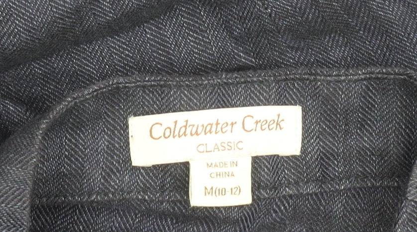 Coldwater Creek Women's Blue Linen Blazer, Size M