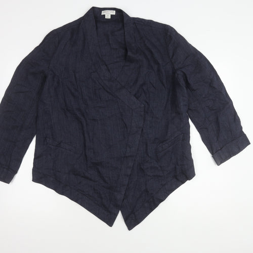 Coldwater Creek Women's Blue Linen Blazer, Size M