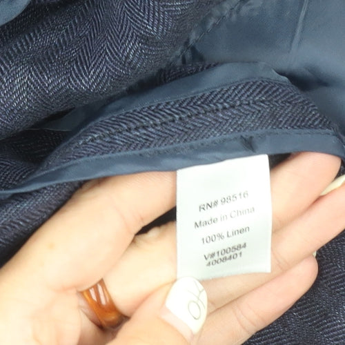 Coldwater Creek Women's Blue Linen Blazer, Size M