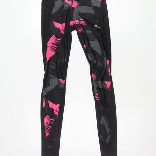 Decathlon Kids Compression Leggings - Black/Multicoloured, S