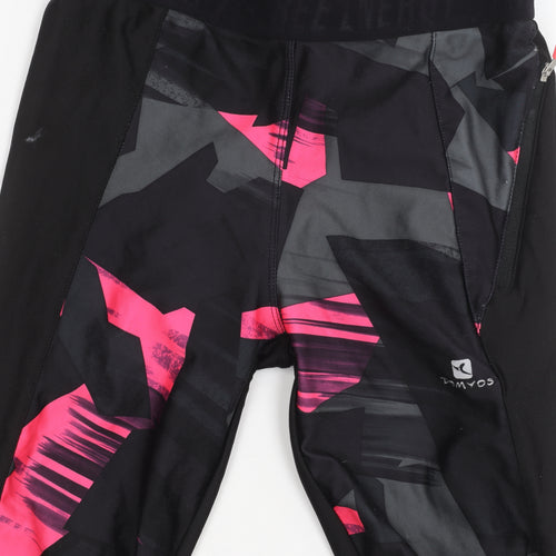 Decathlon Kids Compression Leggings - Black/Multicoloured, S