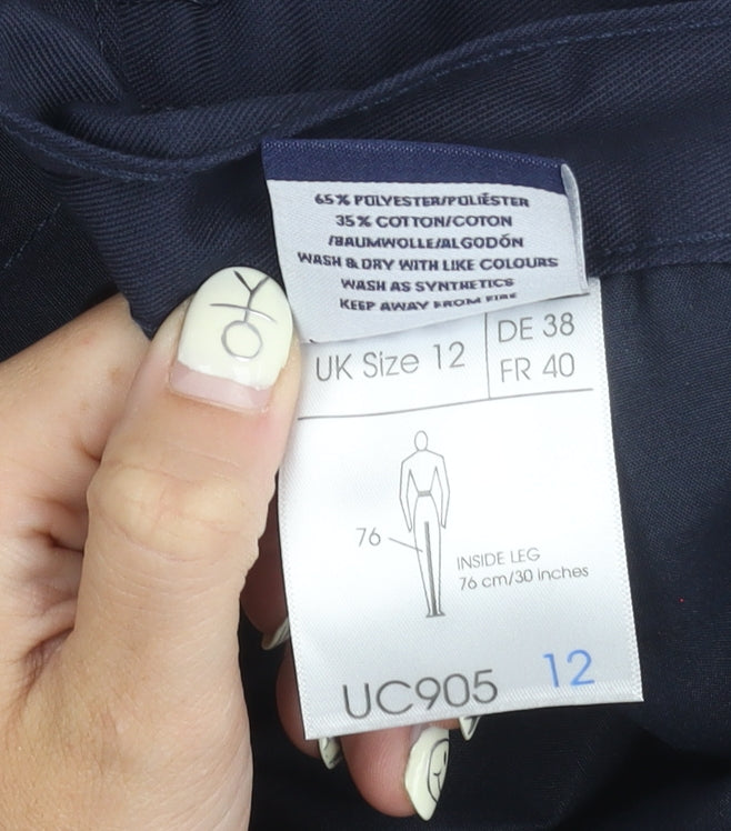 Uneek Women's Blue Cargo Trousers Size 12