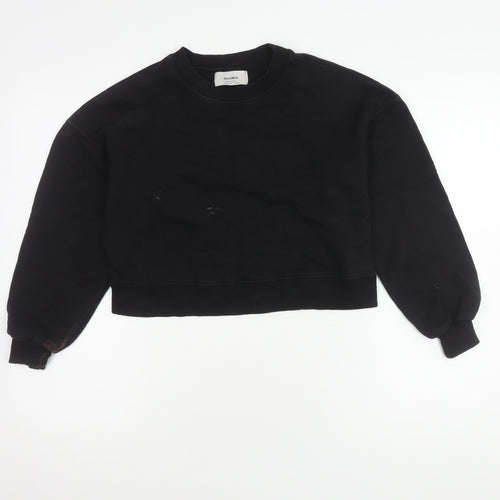 Pull&Bear Women's Black S Pullover Sweatshirt