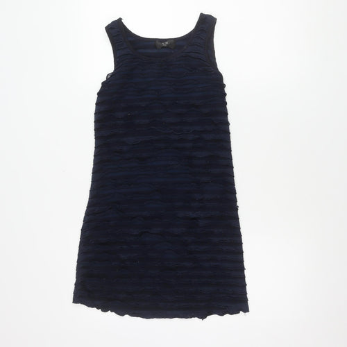 AX Paris Blue Sleeveless Women’s Casual Striped Dress