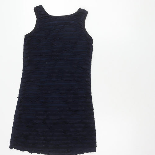 AX Paris Blue Sleeveless Women’s Casual Striped Dress
