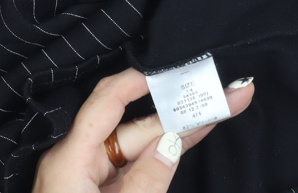 Jane Norman Women's Black Sheath Dress Size 14
