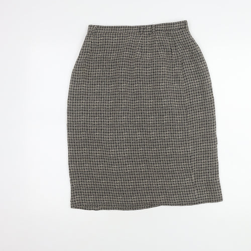 Jaeger Women's Midi Skirt Black Ivory Size 10 Pencil