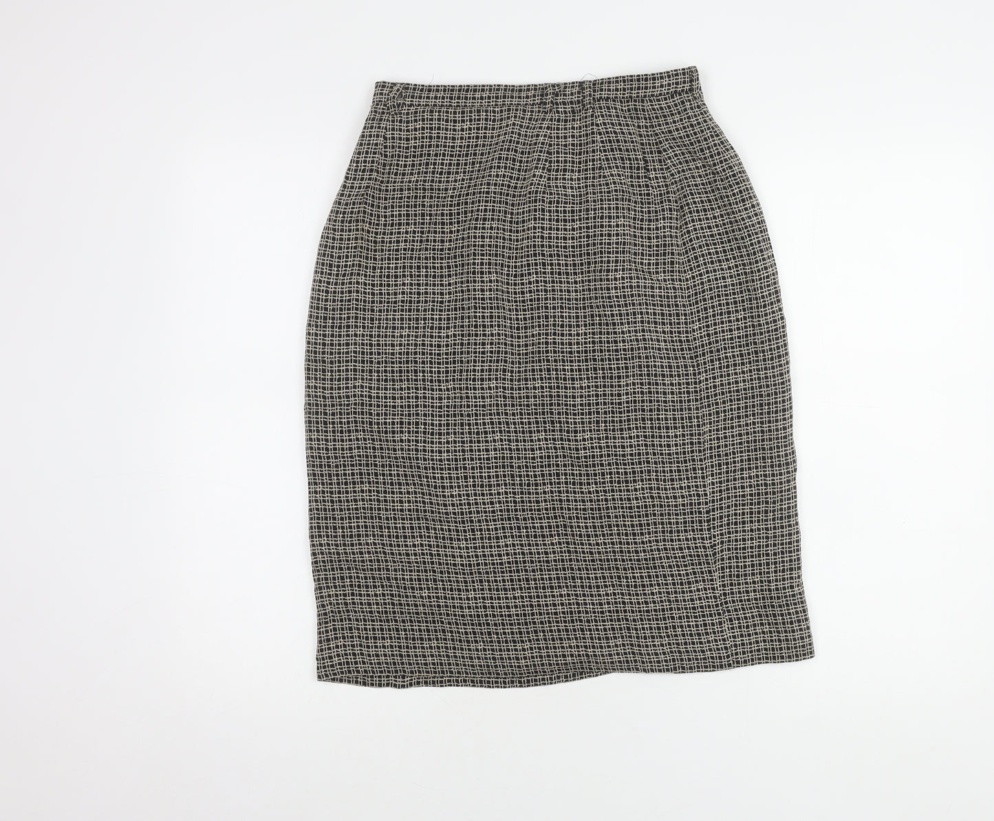 Jaeger Women's Midi Skirt Black Ivory Size 10 Pencil