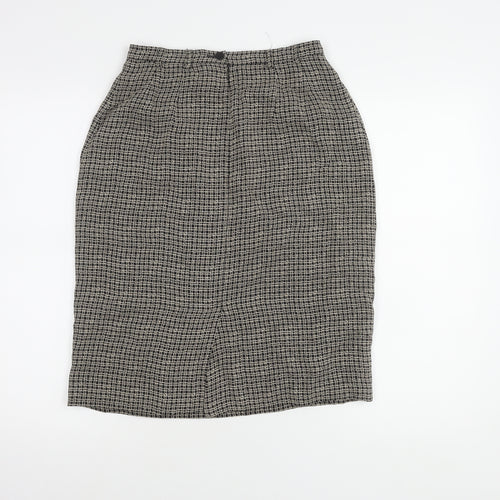 Jaeger Women's Midi Skirt Black Ivory Size 10 Pencil