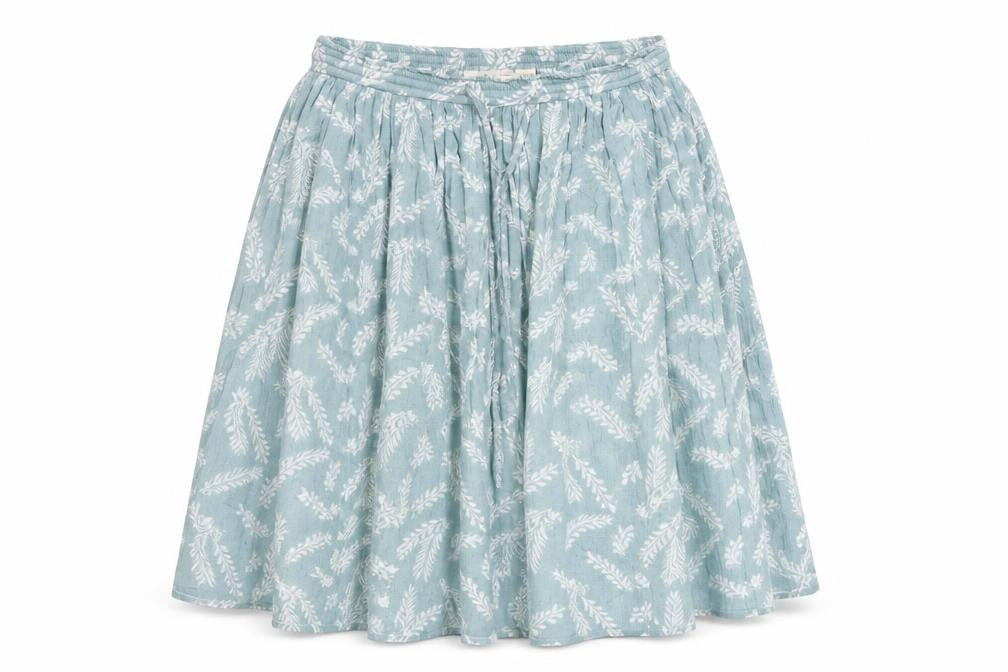 Front view of Orvis Women's Blue Floral Peasant Midi Skirt L