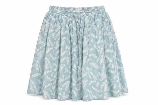 Front view of Orvis Women's Blue Floral Peasant Midi Skirt L