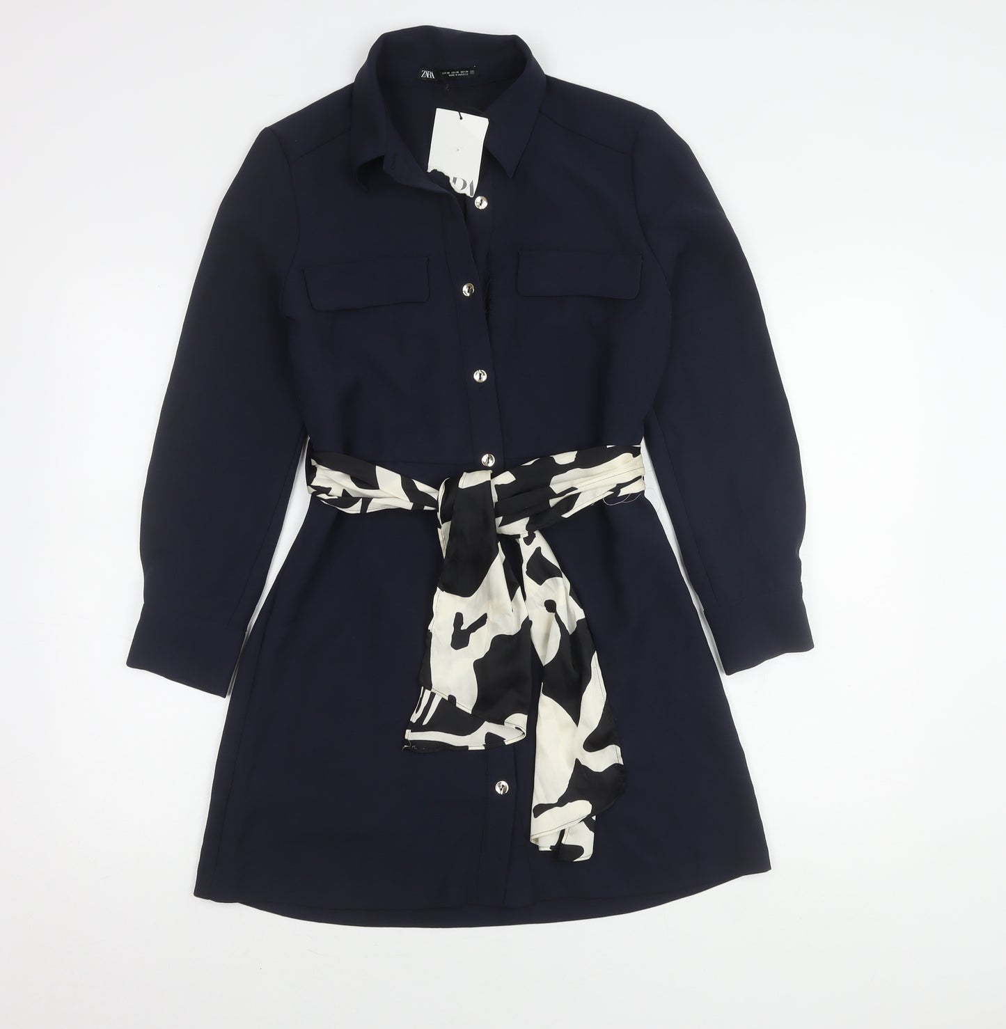 Zara Women's Blue Shirt Dress XS