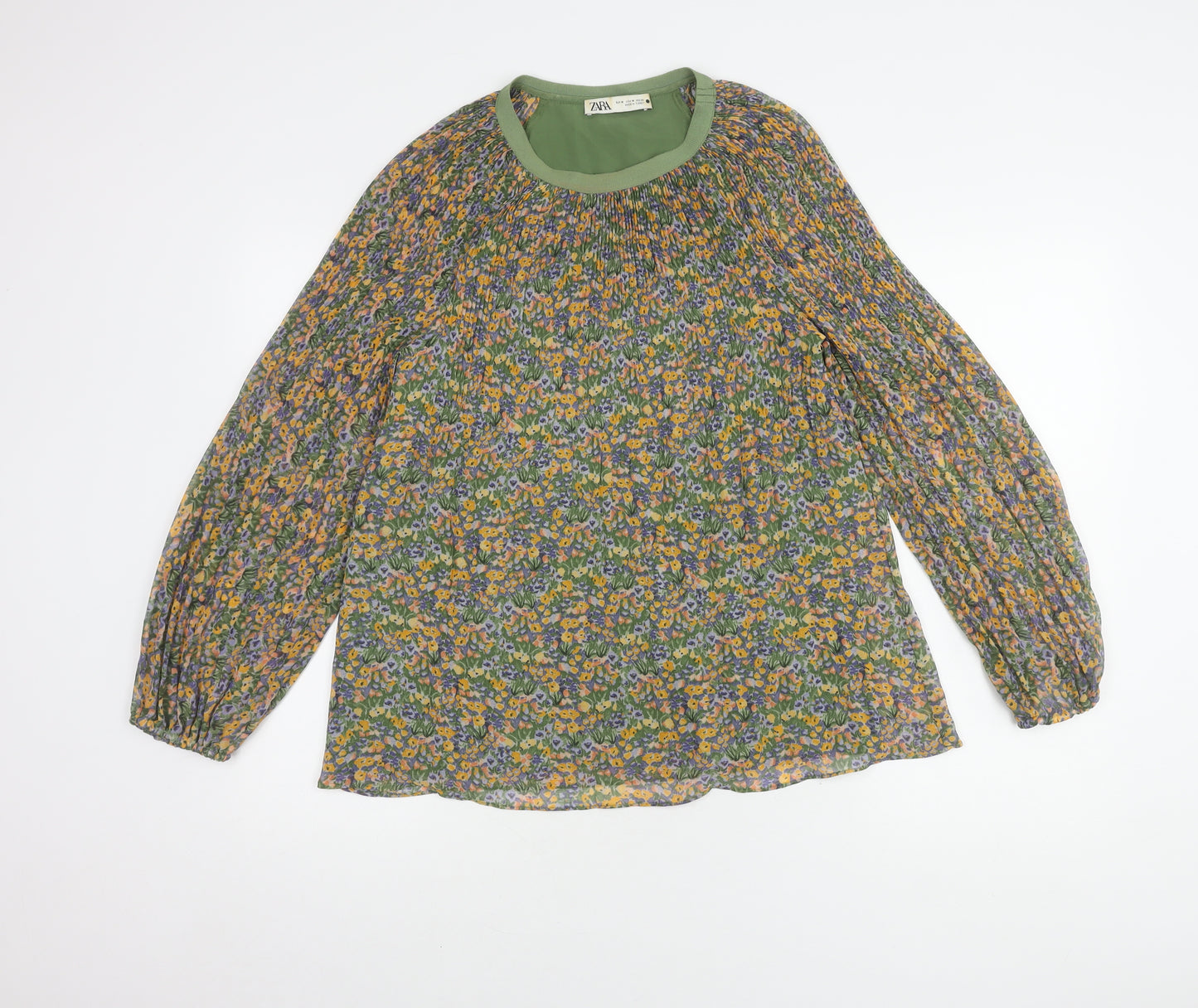 Zara Women's Multicoloured Floral Tunic Blouse Size 12