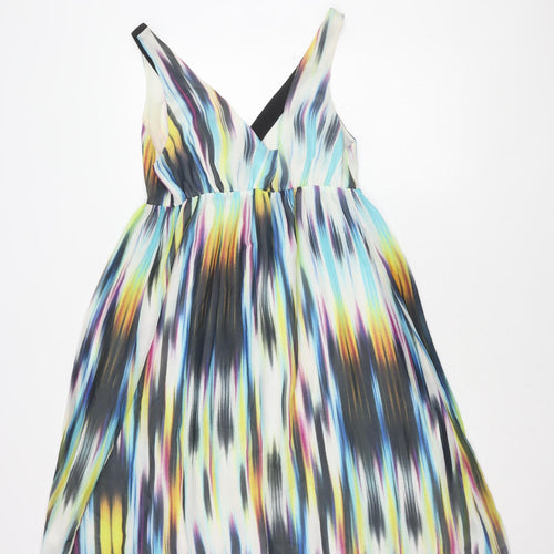 Next Women’s Multicoloured V-Neck Dress, Size 14