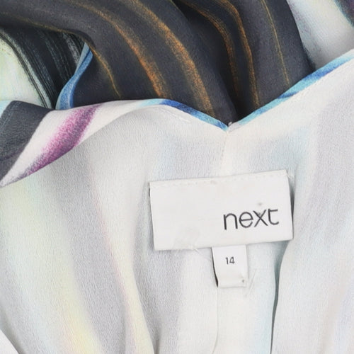Next Women’s Multicoloured V-Neck Dress, Size 14