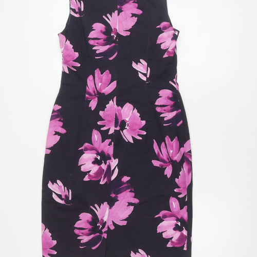 Hobbs Women's Floral Sheath Dress Size 12 - Black Pink
