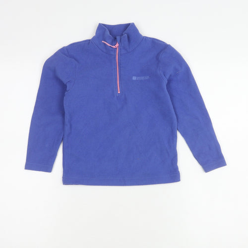 Mountain Warehouse Girls Blue Fleece Half Zip Sweatshirt 5-6 Years