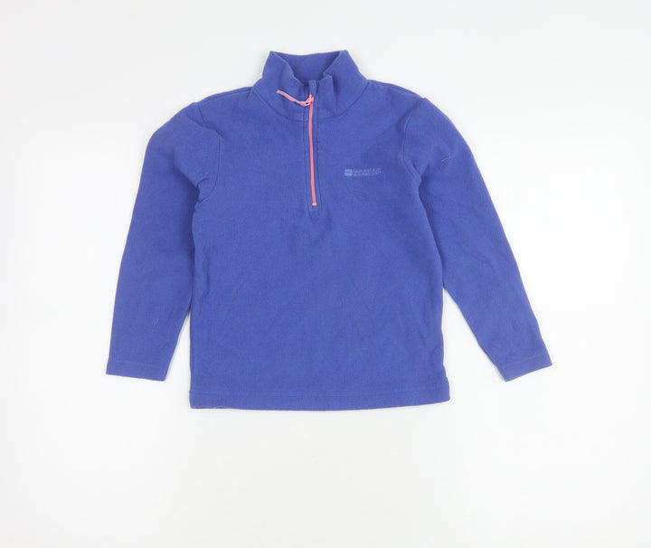 Mountain Warehouse Girls Blue Fleece Half Zip Sweatshirt 5-6 Years