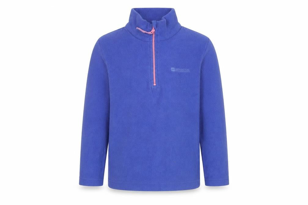 Mountain Warehouse Girls Blue Fleece Half Zip Sweatshirt 5-6 Years