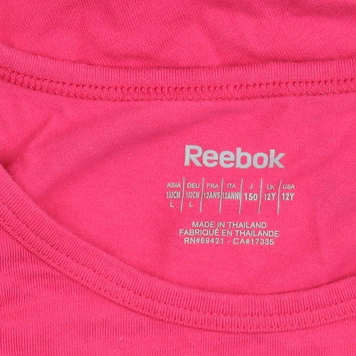 Reebok Pink Racerback Tank Top - Teens Size 12