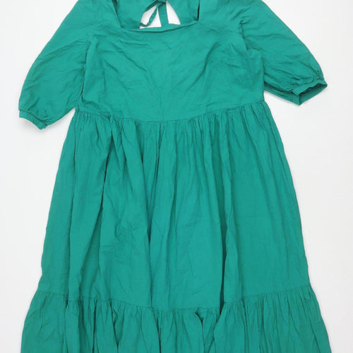 Simply Be Green A-Line Midi Dress Women's Size 16