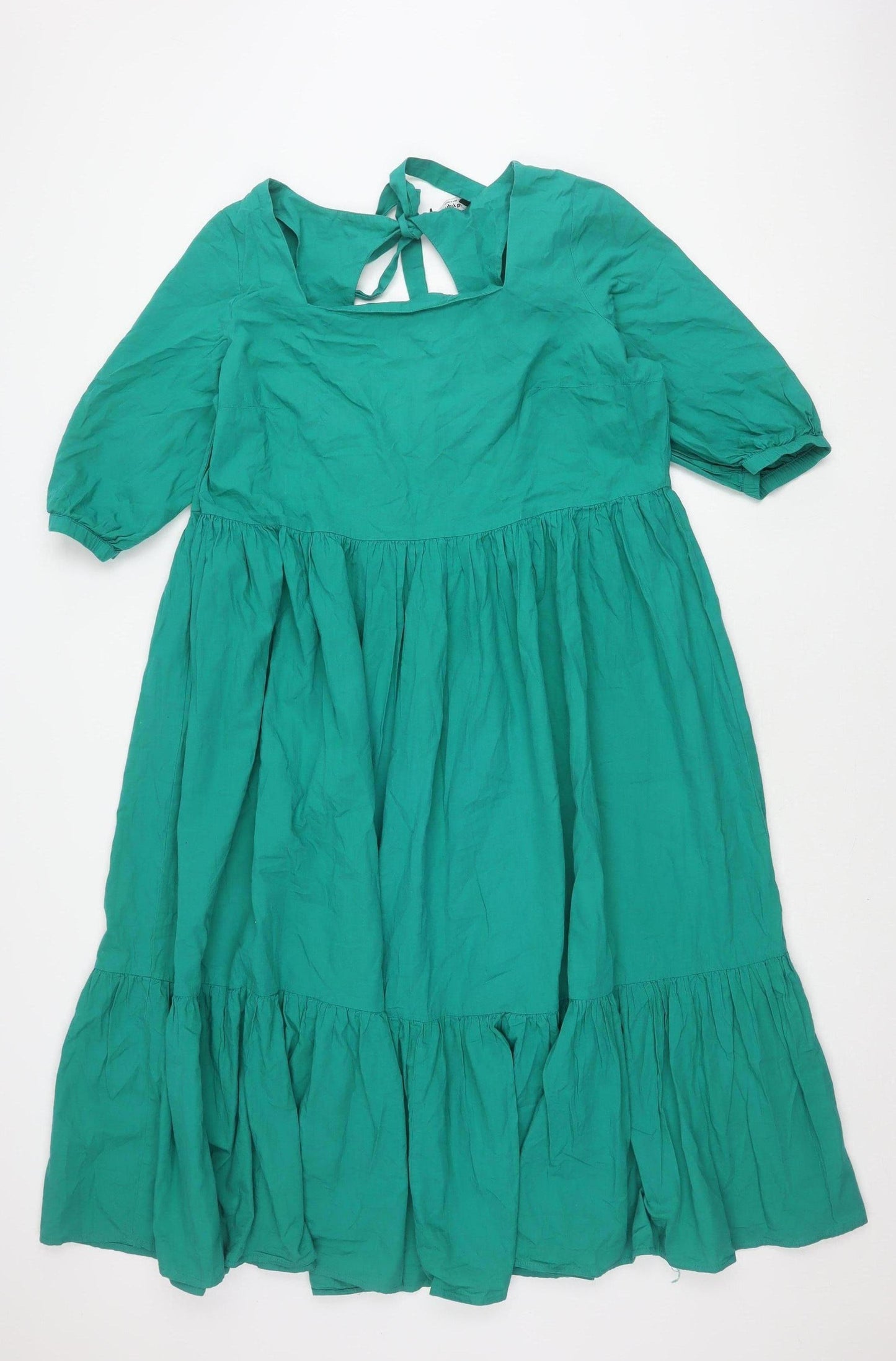 Simply Be Green A-Line Midi Dress Women's Size 16