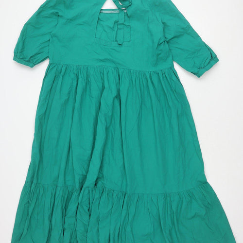 Simply Be Green A-Line Midi Dress Women's Size 16