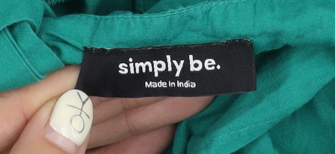 Simply Be Green A-Line Midi Dress Women's Size 16