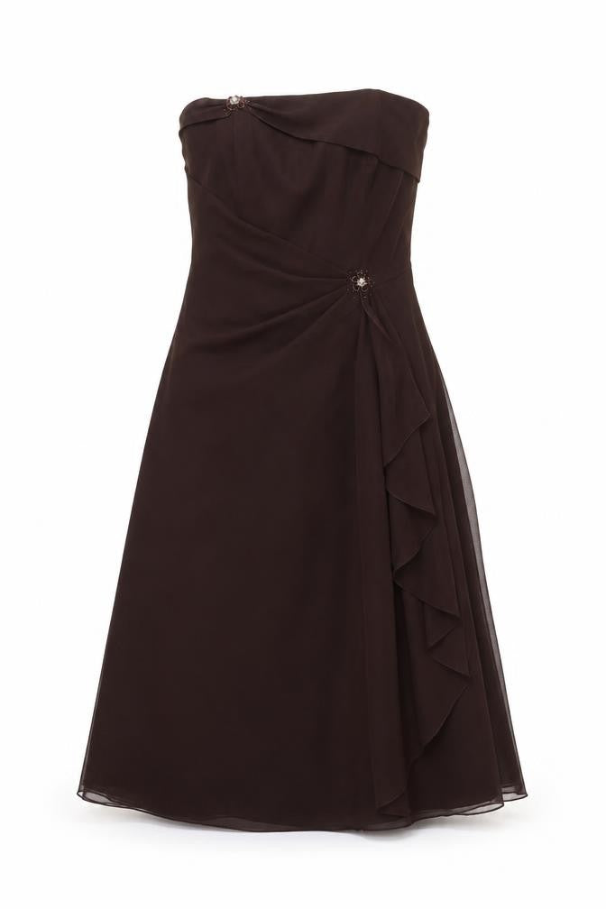 Front view of Alice James Women's Brown A-Line Dress, size 12