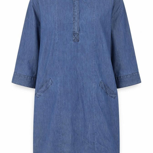 Onfire Blue Women's Size 14 Cotton Shirt Dress Casual
