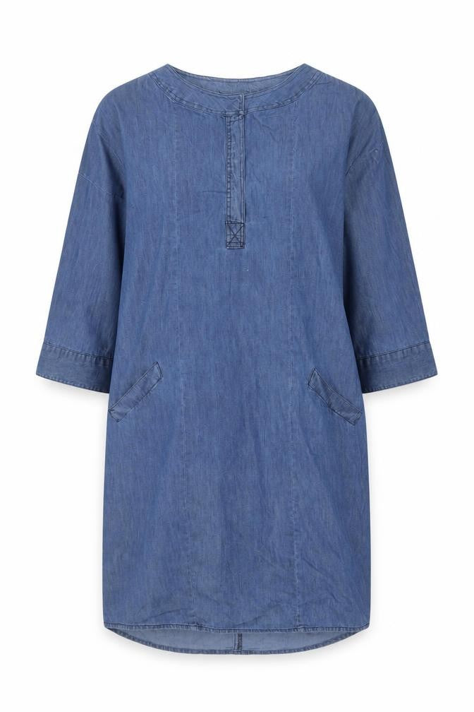 Onfire Blue Women's Size 14 Cotton Shirt Dress Casual